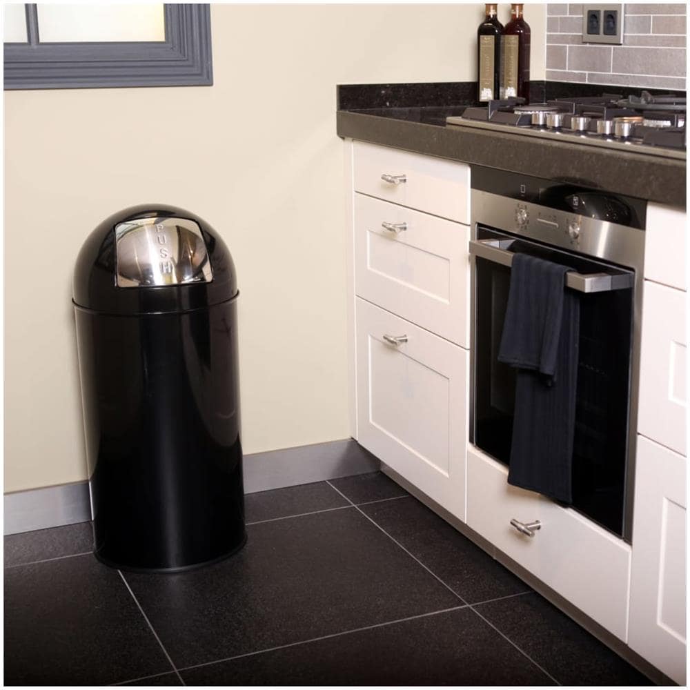 Pattumiera Con Coperchio A Pressione 40 L Nera - Foto 3