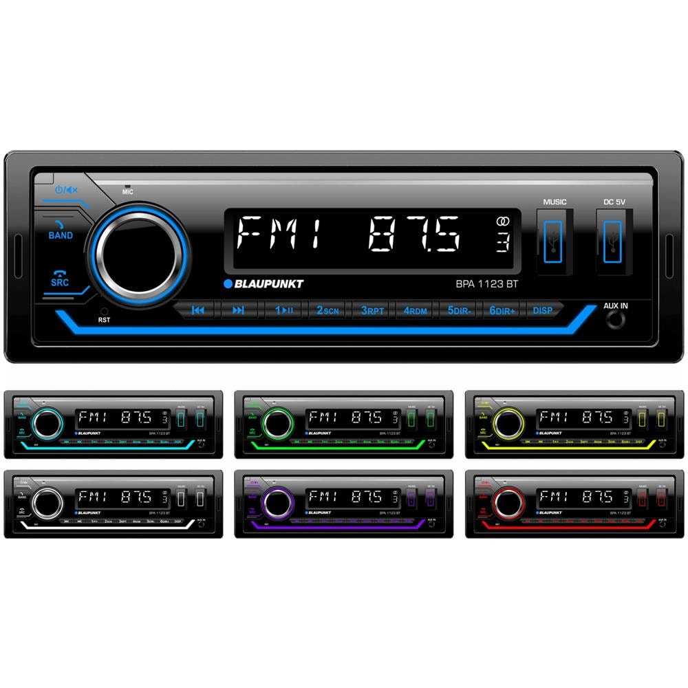 BPA 1123 BT Autoradio RDS Bluetooth USB Multicolore - Foto 1