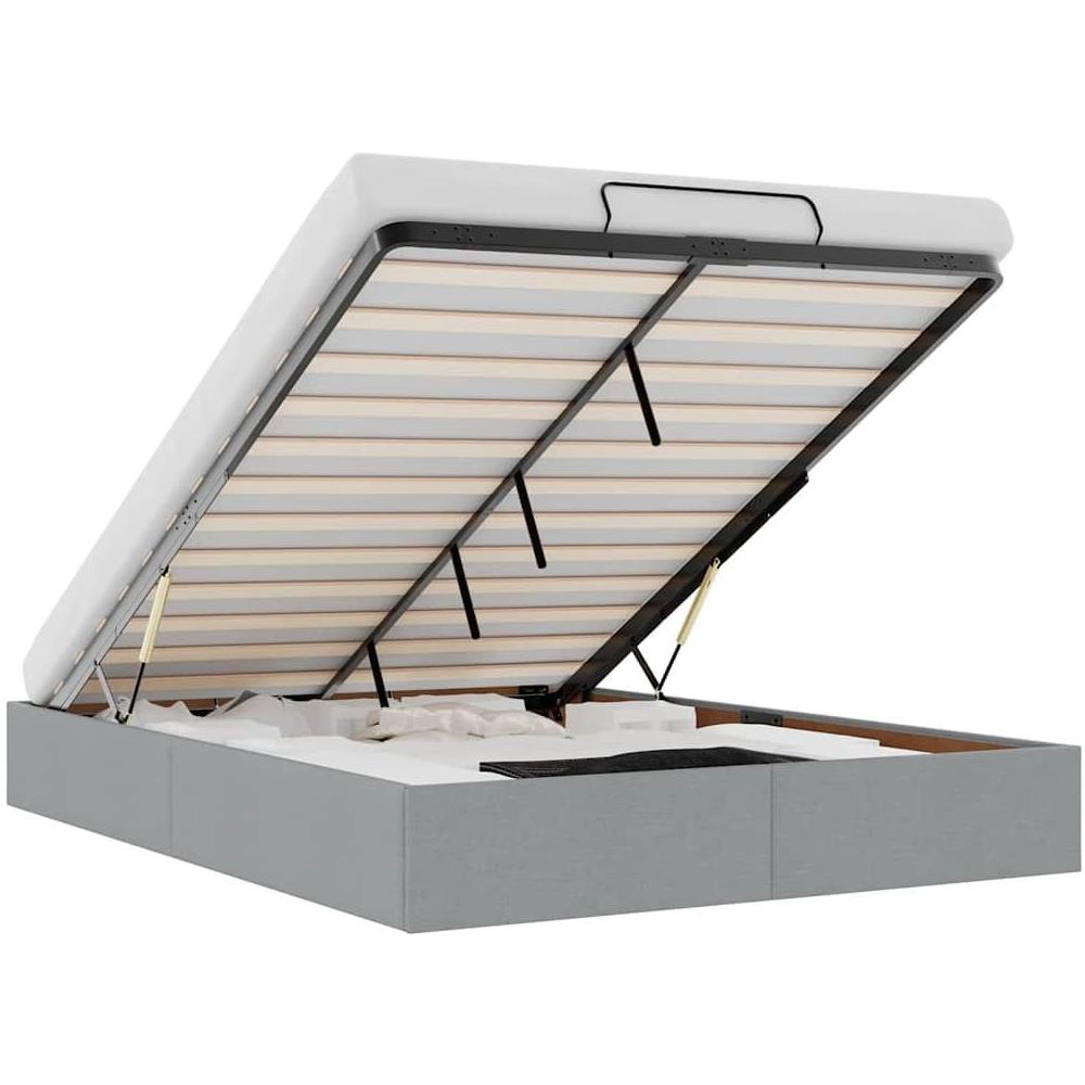 Struttura Letto Pouf senza Materasso 140x190 cm in Tessuto - Foto 1