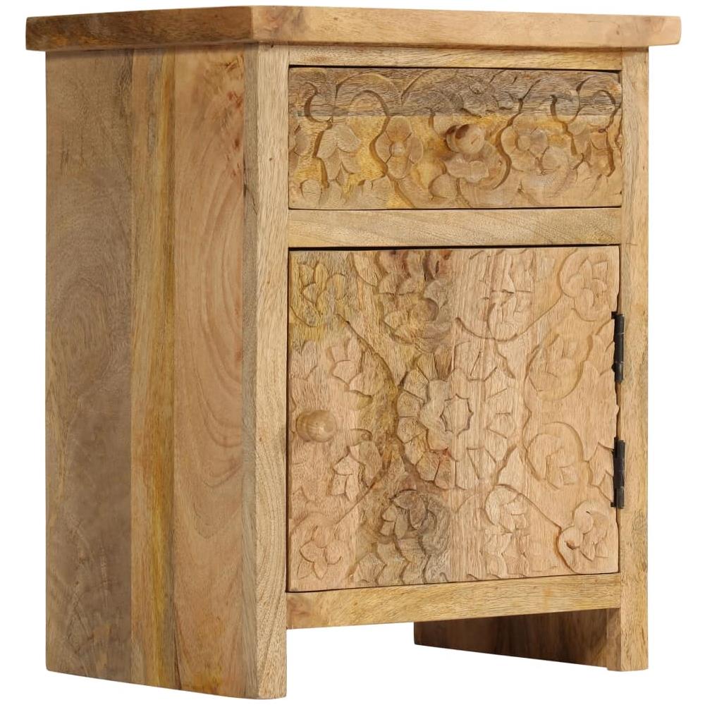 Comodino in Legno Massello di Mango 40x30x50 cm - Foto 1