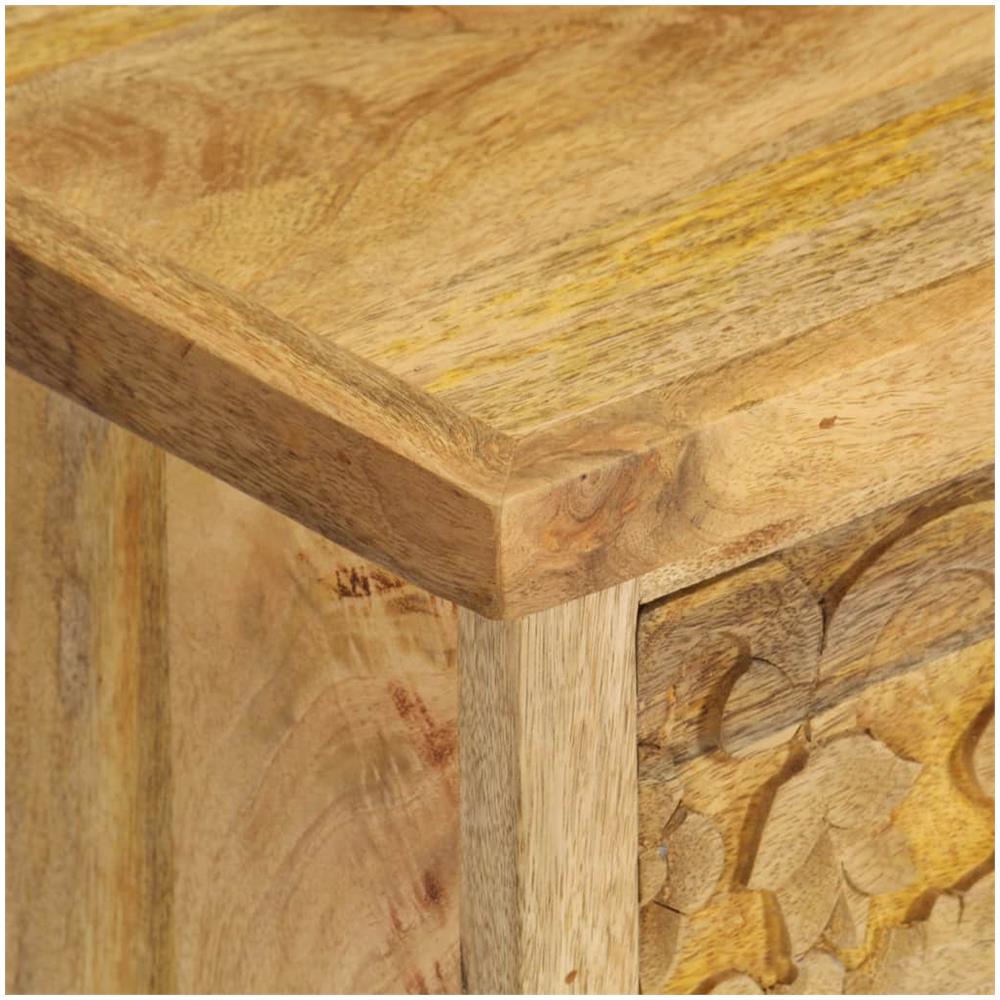 Comodino in Legno Massello di Mango 40x30x50 cm - Foto 2