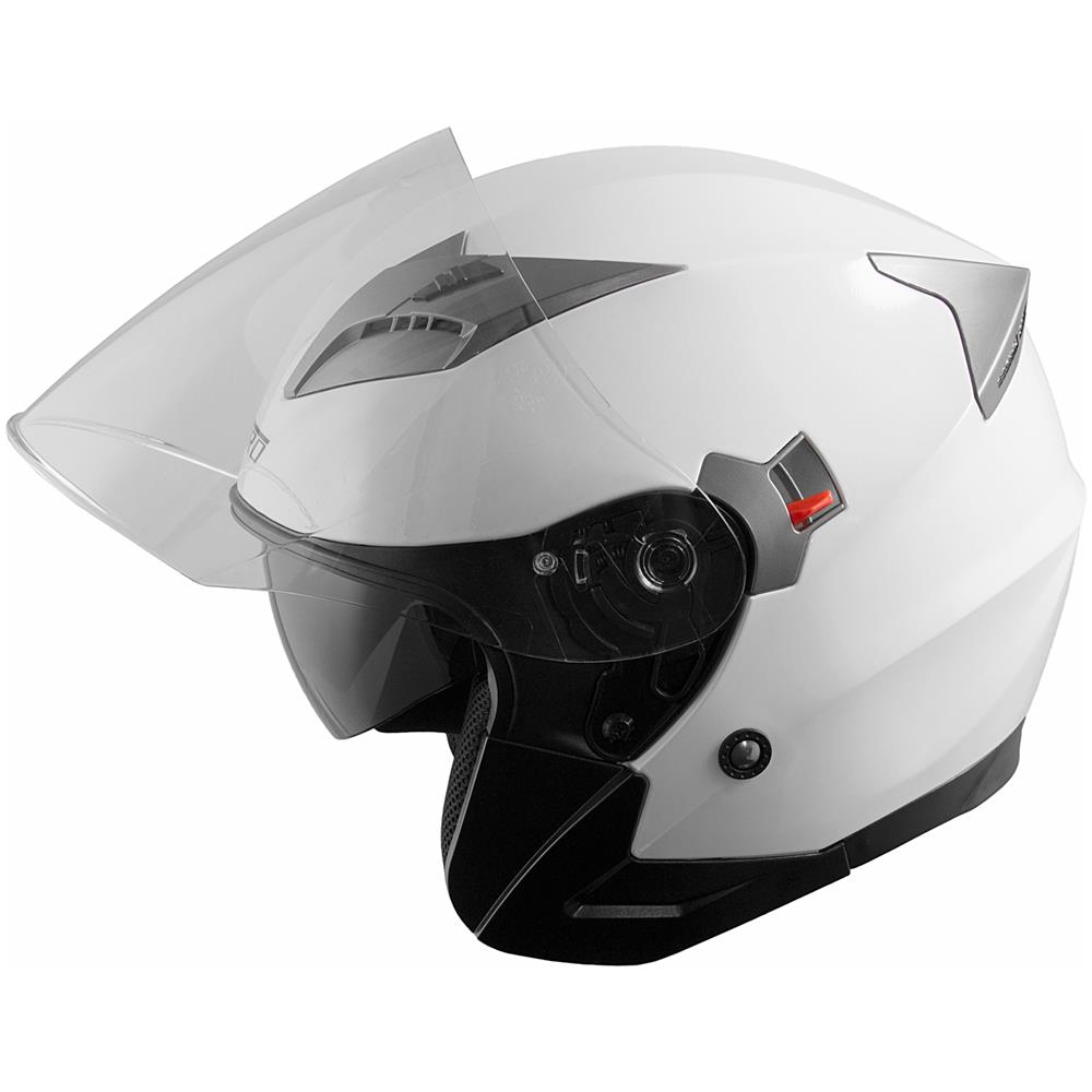Casco Jet Moto Scooter Omologato Ece 22-05 Visiera Parasole Antigraffio Bianco L - Foto 5