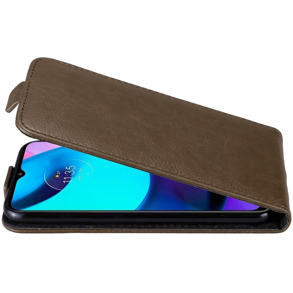 Cadorabo Custodia Compatibile Con Motorola Moto E20 / E30 / E40 In Bruno Caffè - Coperchio Protettivo In Design Flip Con Chiusura Magnetica - Foto 8
