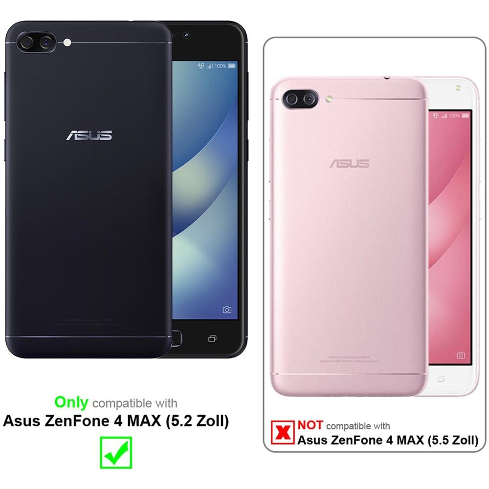 3x Pellicola Di Armatura Compatibile Con Asus Zenfone 4 Max In Elevata Trasparenza - 3x Vetro Temperato (tempered) Di Protezione Del Display In Durezza 9h Con 3d Touch - Foto 2