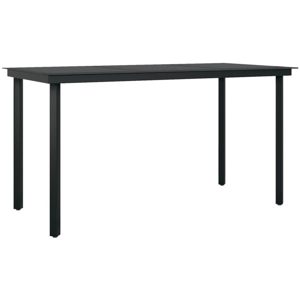 Set Mobili Da Pranzo Per Giardino 5 Pz Nero - Foto 3