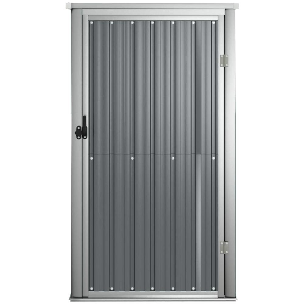 Capanno Per Attrezzi Grigio 88x89x161 Cm Acciaio Zincato - Foto 3