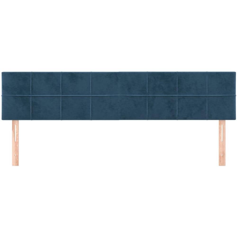 Testiera 2 Pz Blu Scuro 80x5x78/88 Cm In Velluto - Foto 3