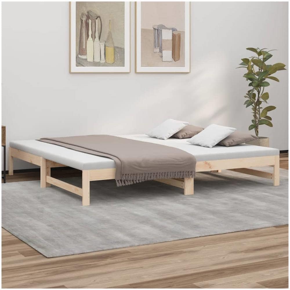 Dormeuse Estraibile 2x (80x200) Cm In Legno Massello Di Pino - Foto 1