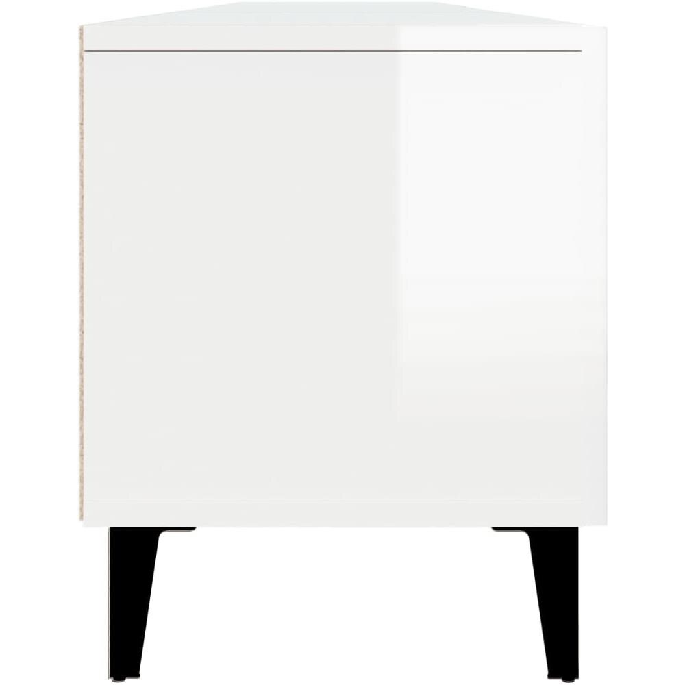 Mobile Porta Tv Bianco Lucido 180x31,5x40 Cm Legno Multistrato - Foto 8