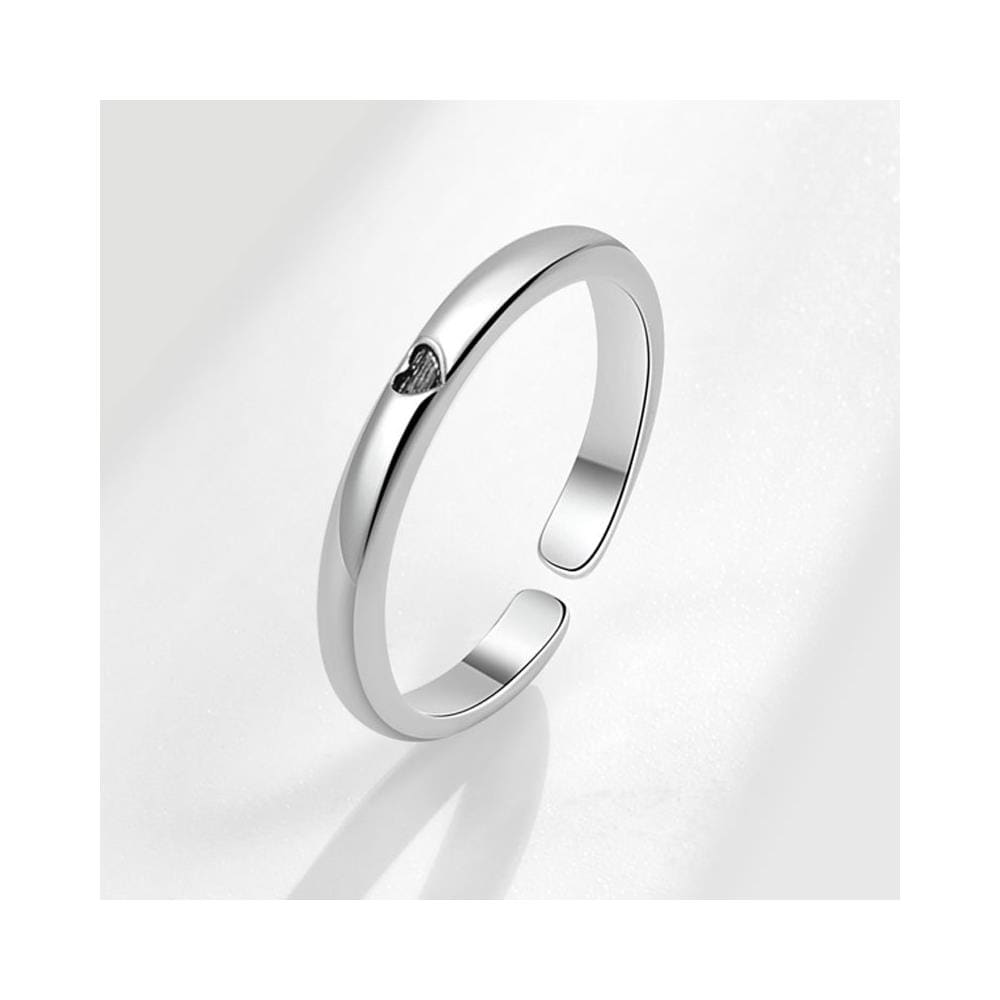 Anello Aperto A Cuore Regolabile Silver - Foto 5