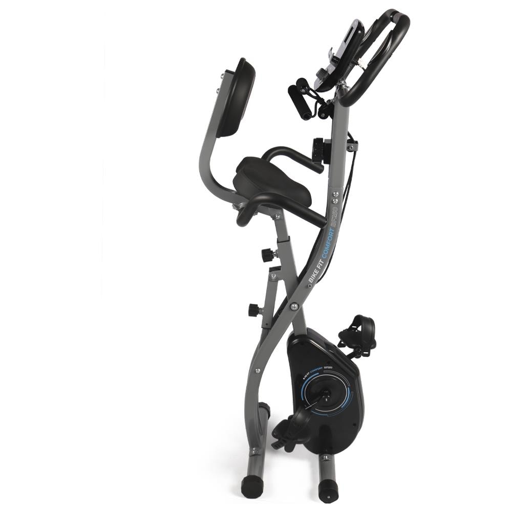 Cyclette Bike Fit Comfort BF250 Pieghevole con 8 Livelli di Resistenza e Schermo LCD con Contachilometri, Velocità, Calorie, Cardiofrequenzimetro 2 Fasce Fitness - Controllabile dall'app "Fit & Show" - Foto 2