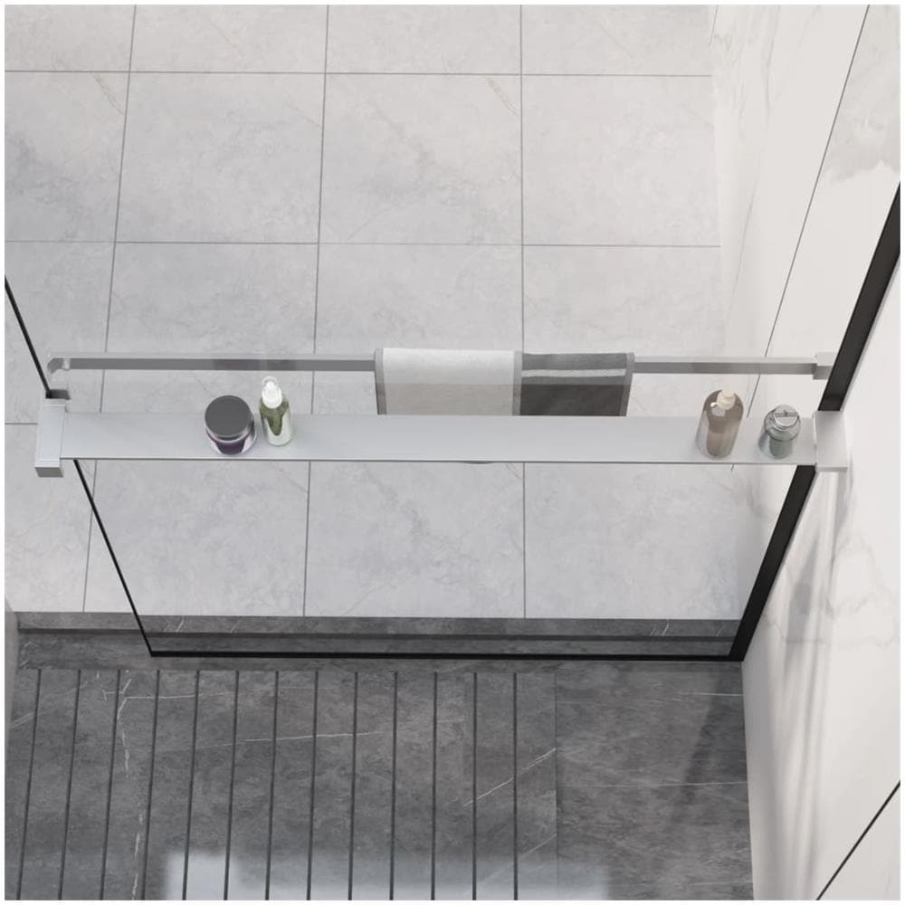 Mensola Doccia Per Parete Doccia Walk-in Cromo 90 Cm Alluminio - Foto 1