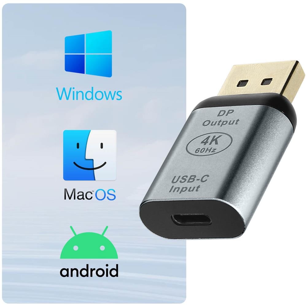 Adattatore Video Da Usb-c Femmina A Displayport Maschio Compatto - Foto 5