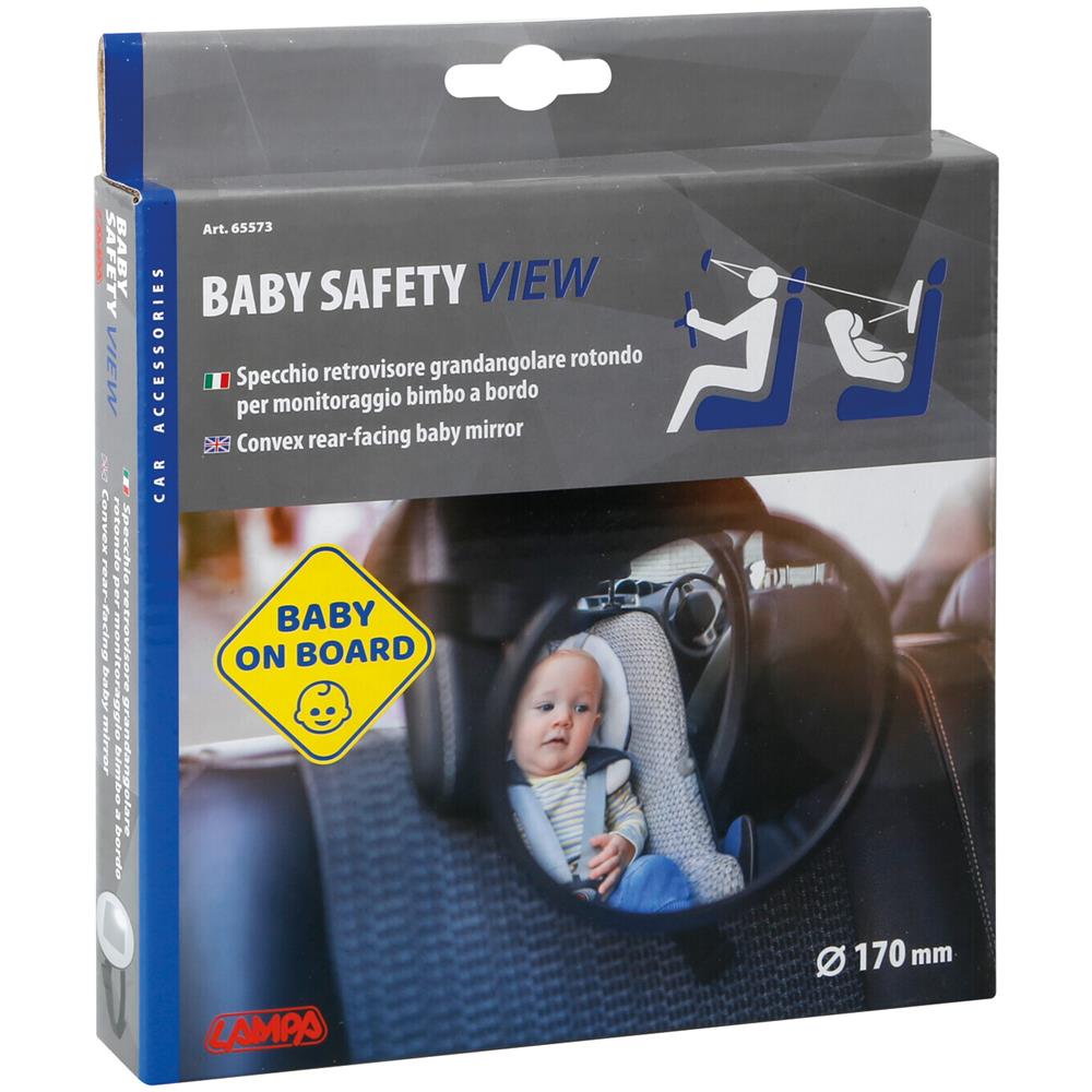 Baby Safety View, Specchio Retrovisore Grandangolare Rotondo Per Monitoraggio Bimbo A Bordo - Foto 2
