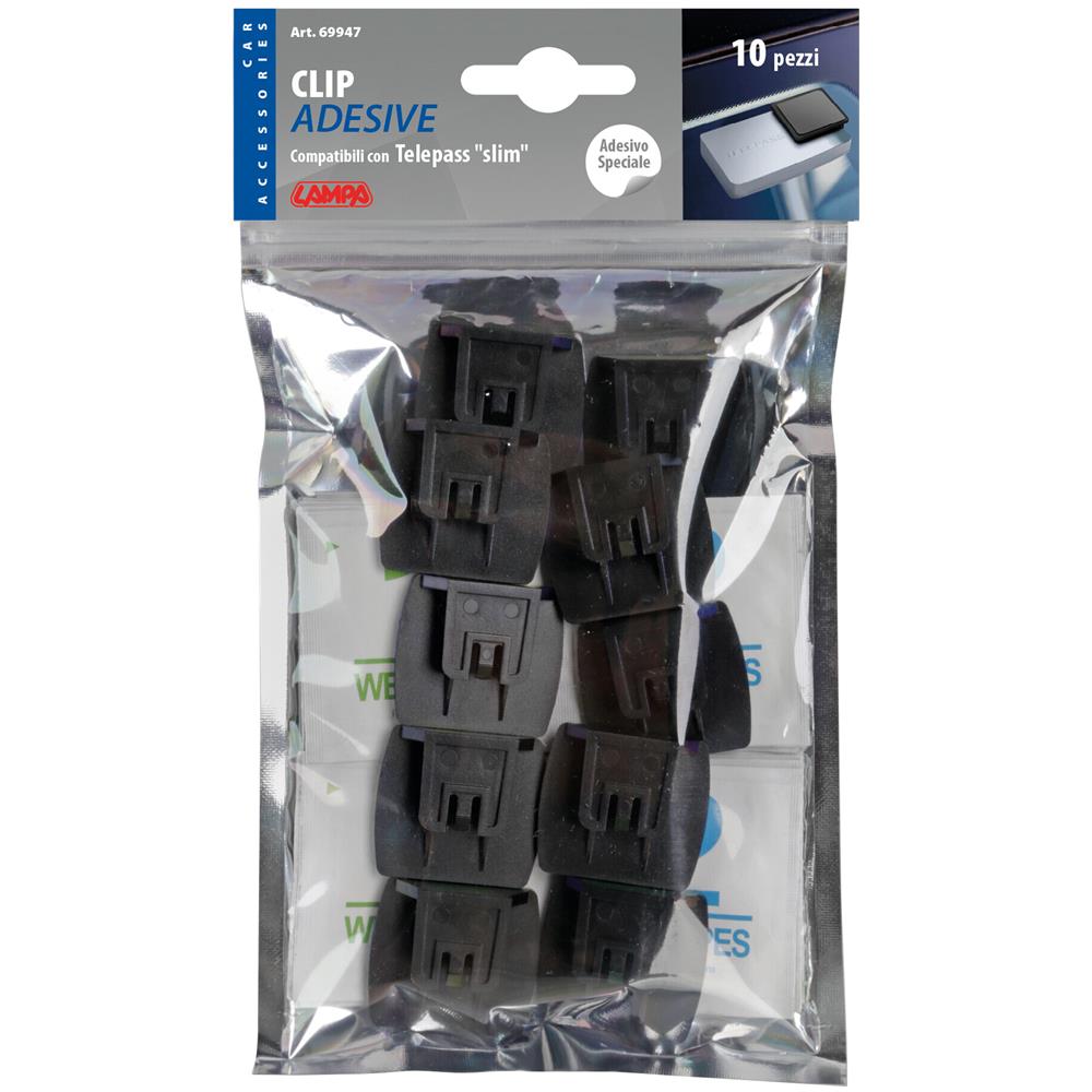 Clip Adesiva Compatibile Con Telepass Slim - Set 10 Pz - Foto 3
