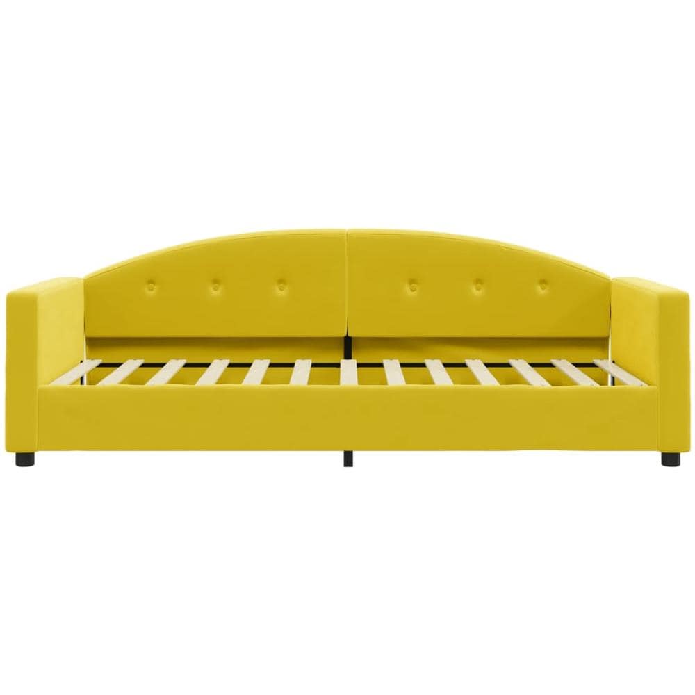 Letto Da Giorno Giallo 90x200 Cm In Velluto - Foto 2