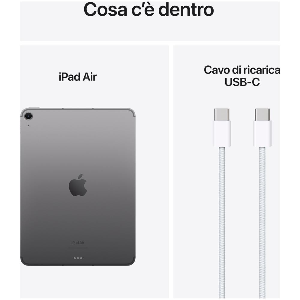iPad Air M2 (2024 6th Gen) 256GB 11" Wi-Fi + Cellular Grigio Siderale - Foto 3