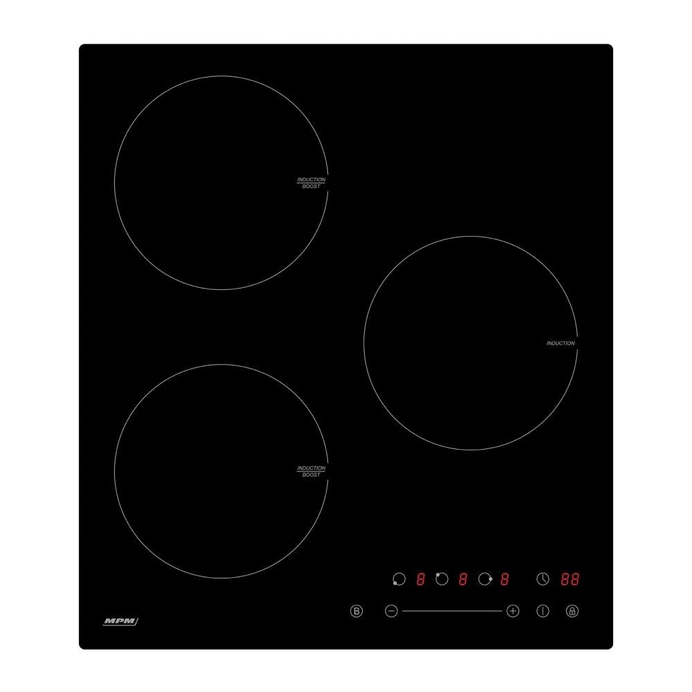 Piano Cottura MPM 45-IM-07 da Incasso 3 Zone Cottura da 45 cm Colore Nero - Foto 1