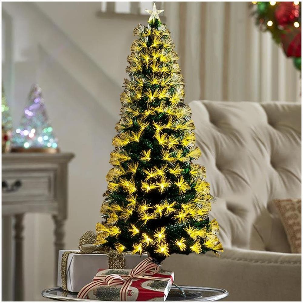 Albero di natale Luminoso 60cm con Luci LED Fibra Ottica Bianco Caldo - Foto 1
