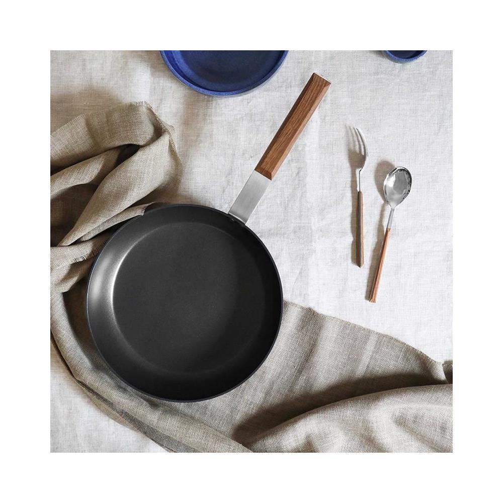 Sushi Padelle in alluminio forgiato con manico effetto teak Diametro - Ø 20 cm Made in Italy - Foto 2