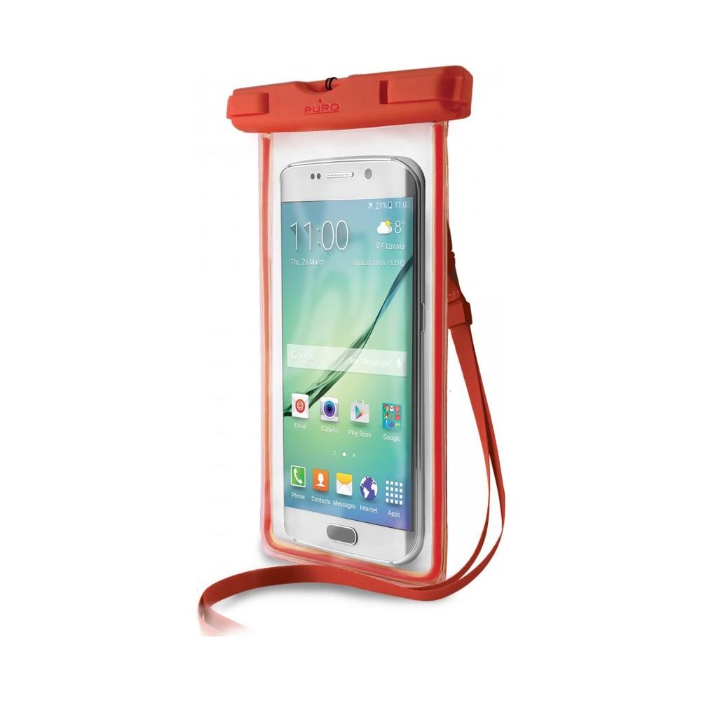 Custodia Impermeabile IPX8 Universale per Smartphone fino a 5.7'' - Arancio - Foto 2