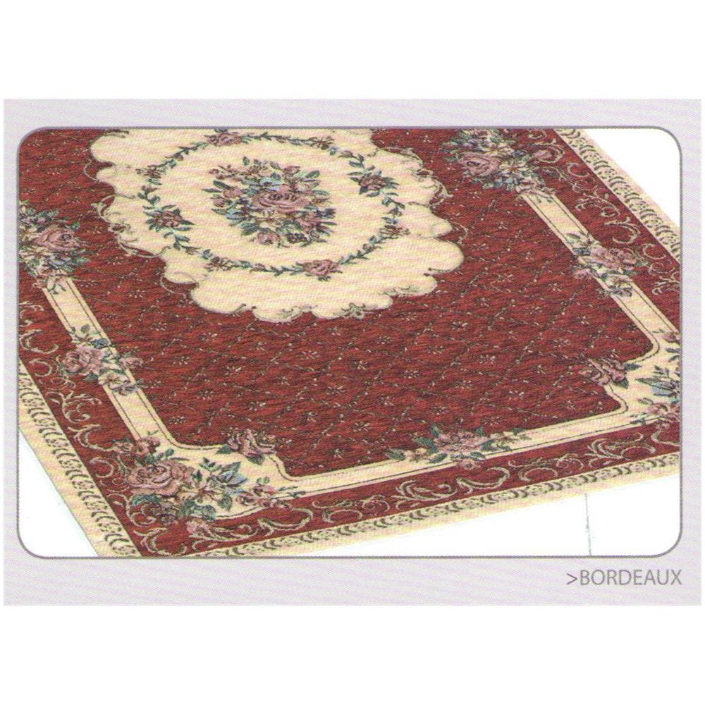 Tappeto Velour Antiscivolo Modello Bouquet By Suardi 65x110(2 tappeti) Bordeaux - Foto 1