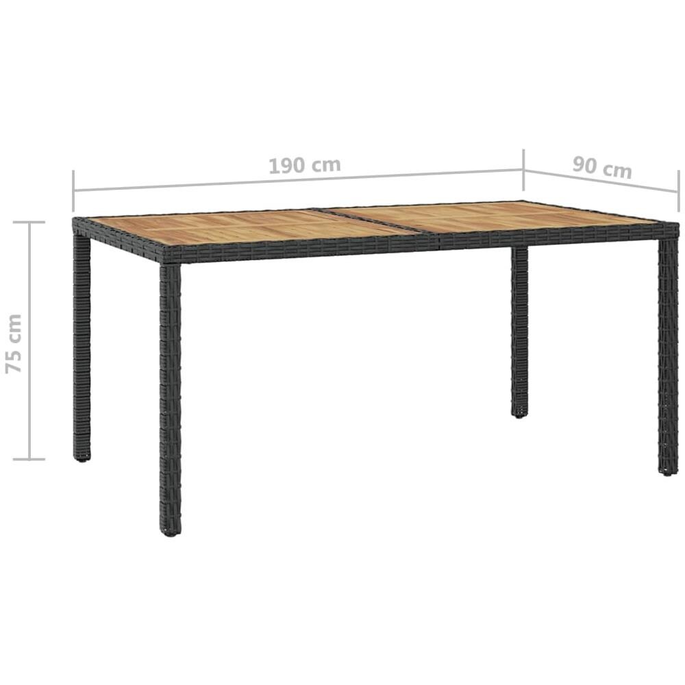 13 pz Set Mobili da Esterno Polirattan Piano Tavolo in Acacia - Foto 2