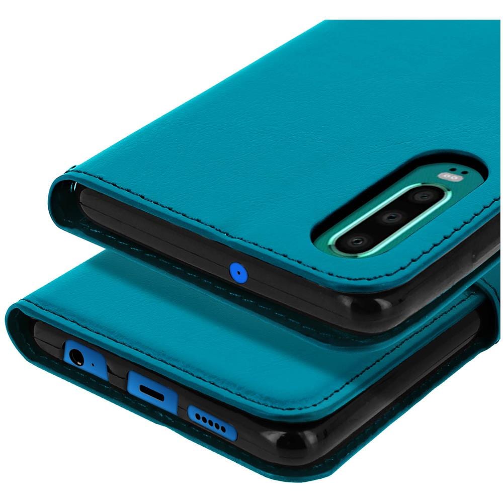 Custodia A Libro Huawei P30 Portacarte Funzione Supporto - Blu - Foto 5