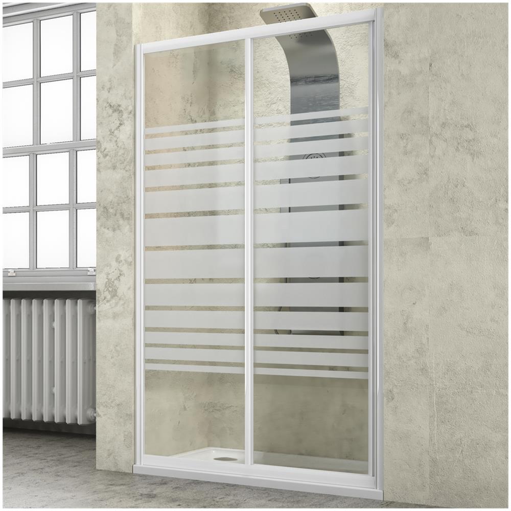 Porta Doccia Scorrevole Slide Per Box Nicchia Due Ante Cristallo Temprato *** Misure : 97-101xh185 Cm Trasparente - Foto 1