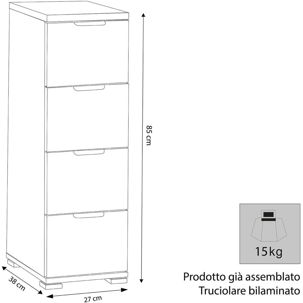 Nano - Cassettiera 4 Cassetti - Foto 3