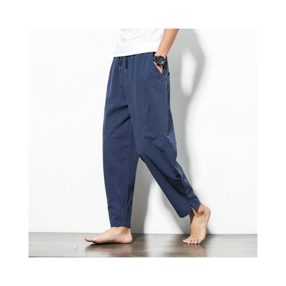 SLOWMOOSE - Pantaloni Lunghi Da Uomo Pantaloni - Pantaloni Da Spiaggia  Larghi Larghi Da Uomo Harlan [ nero / L] - ePRICE