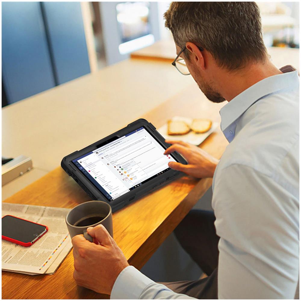 Cover Microsoft Surface Go 2 / Go 10.1 Ibrida Antiurto Manico Cavalletto Nera - Foto 2