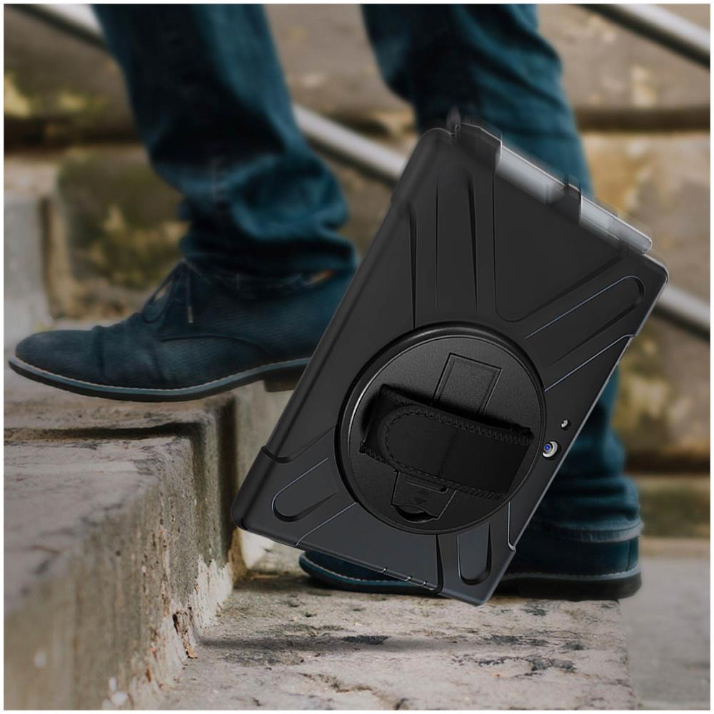 Cover Microsoft Surface Go 2 / Go 10.1 Ibrida Antiurto Manico Cavalletto Nera - Foto 5