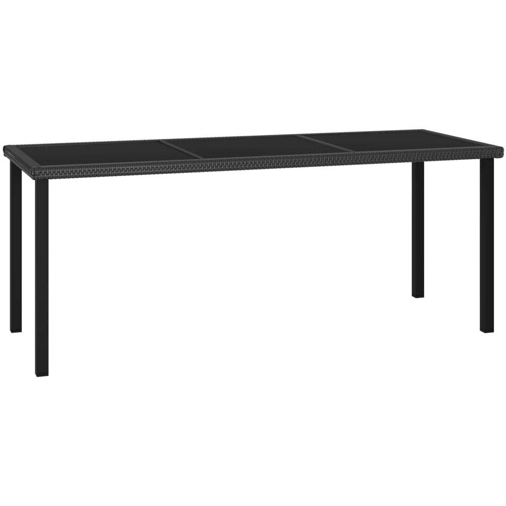 Set Da Pranzo Da Giardino 9 Pz In Polyrattan Nero - Foto 2