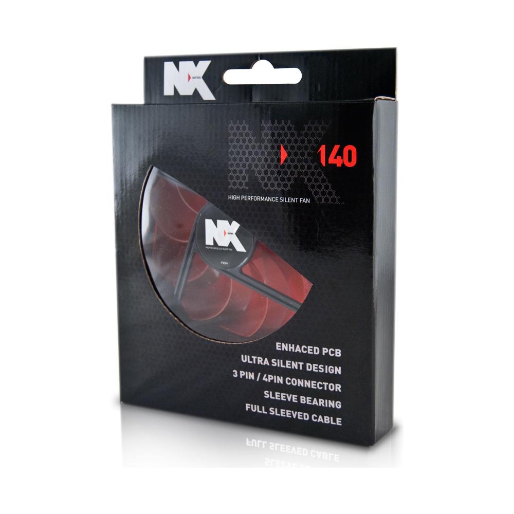 NX140, Ventilatore, Computer case, 14 cm, Nero, Rosso, 2,76W, 140 x 25 x 140 mm - Foto 2