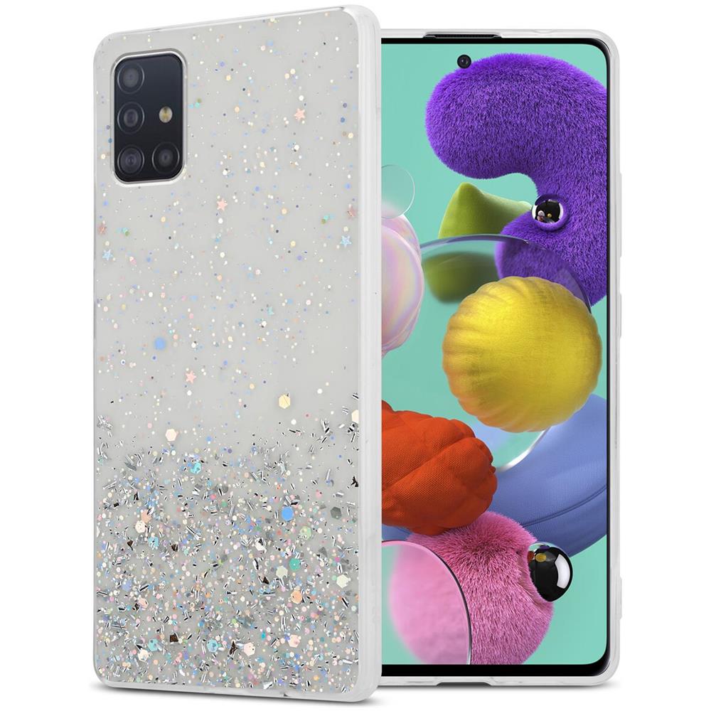 Custodia Compatibile Con Samsung Galaxy A51 5g In Trasparente Con Glitter - Coperchio Protettivo In Silicone Tpu Flessibile Con Glitter Scintillanti - Foto 1