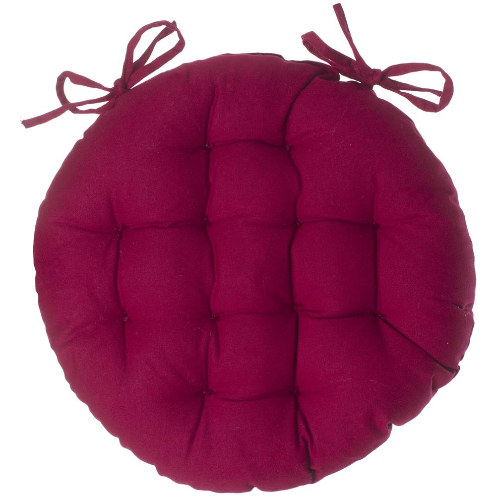 Cuscino Sedia 40 Cm Tinta Unita Rosso Rosso - Foto 1