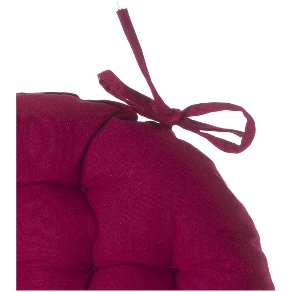 Cuscino Sedia 40 Cm Tinta Unita Rosso Rosso - Foto 2