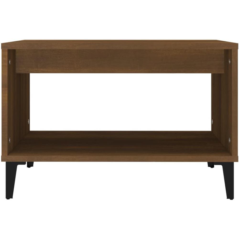 Tavolino Da Salotto Rovere Marrone 60x50x40cm Legno Multistrato - Foto 2
