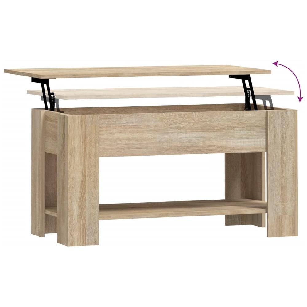 Tavolino Da Salotto Rovere Sonoma 101x49x52cm Legno Multistrato - Foto 2