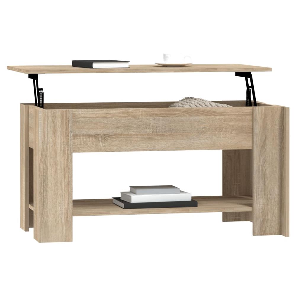 Tavolino Da Salotto Rovere Sonoma 101x49x52cm Legno Multistrato - Foto 8