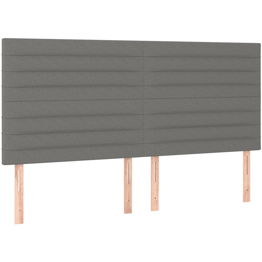 Testiere 4 Pz Grigio Scuro 100x5x78/88 Cm In Tessuto - Foto 2