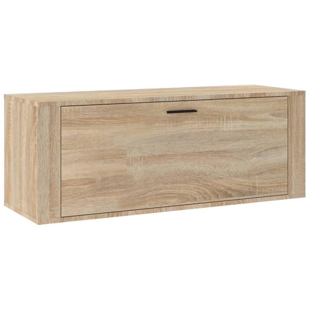 Scarpiera A Muro Rovere Sonoma 100x35x38cm In Legno Multistrato - Foto 2