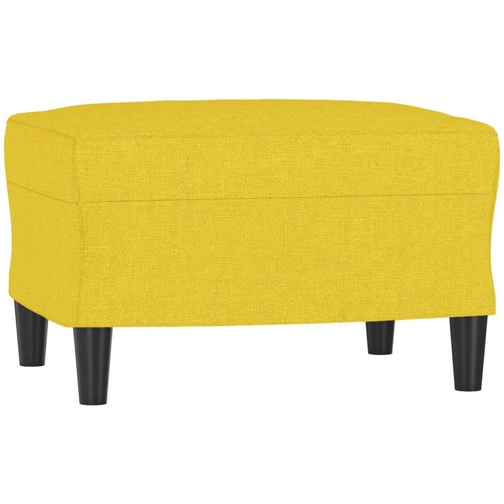 Poggiapiedi Giallo Chiaro 60x50x41 Cm In Tessuto - Foto 2