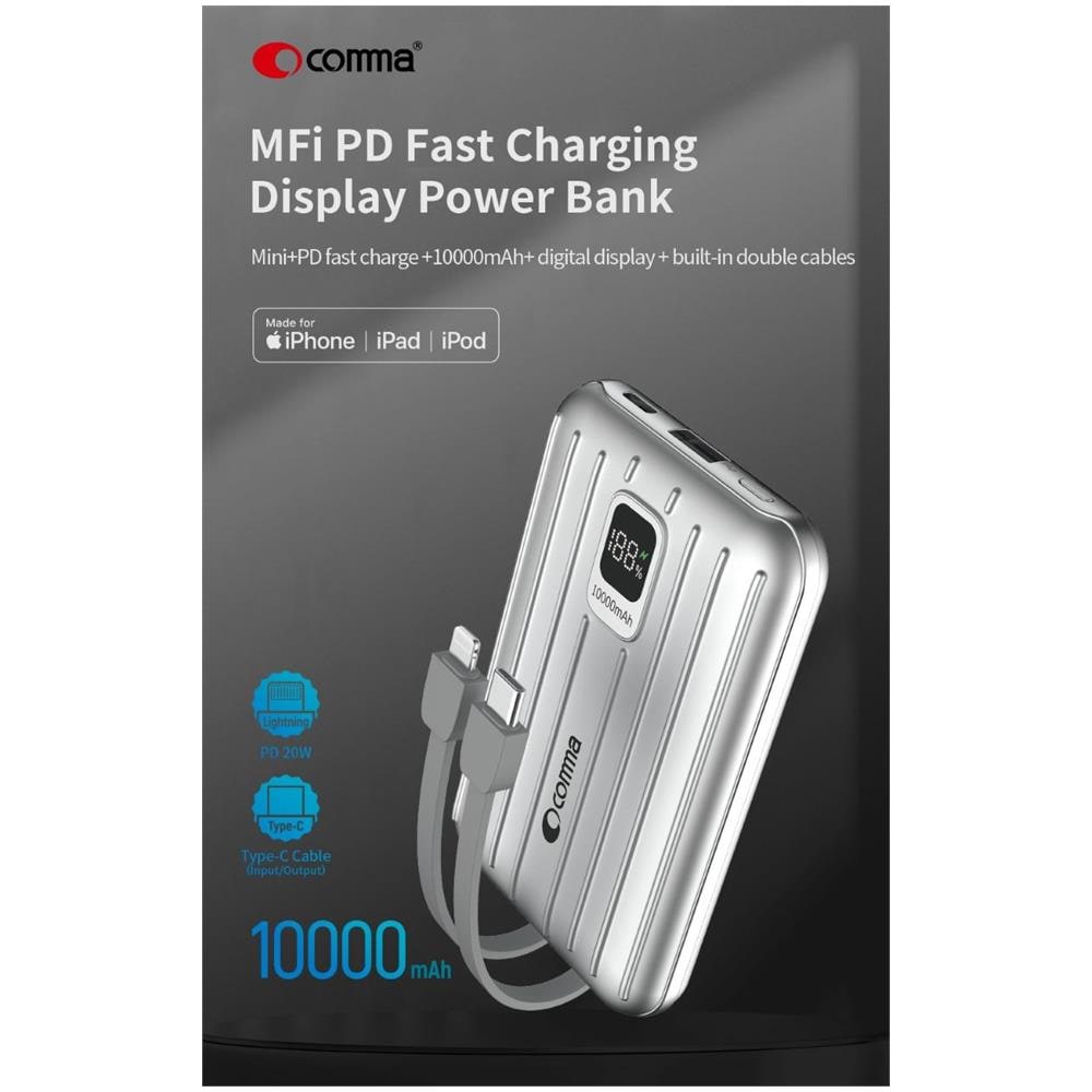 Power Bank Certificato Mfi Cavi Lightning E Tipo-c 10.000 Mah - Foto 1