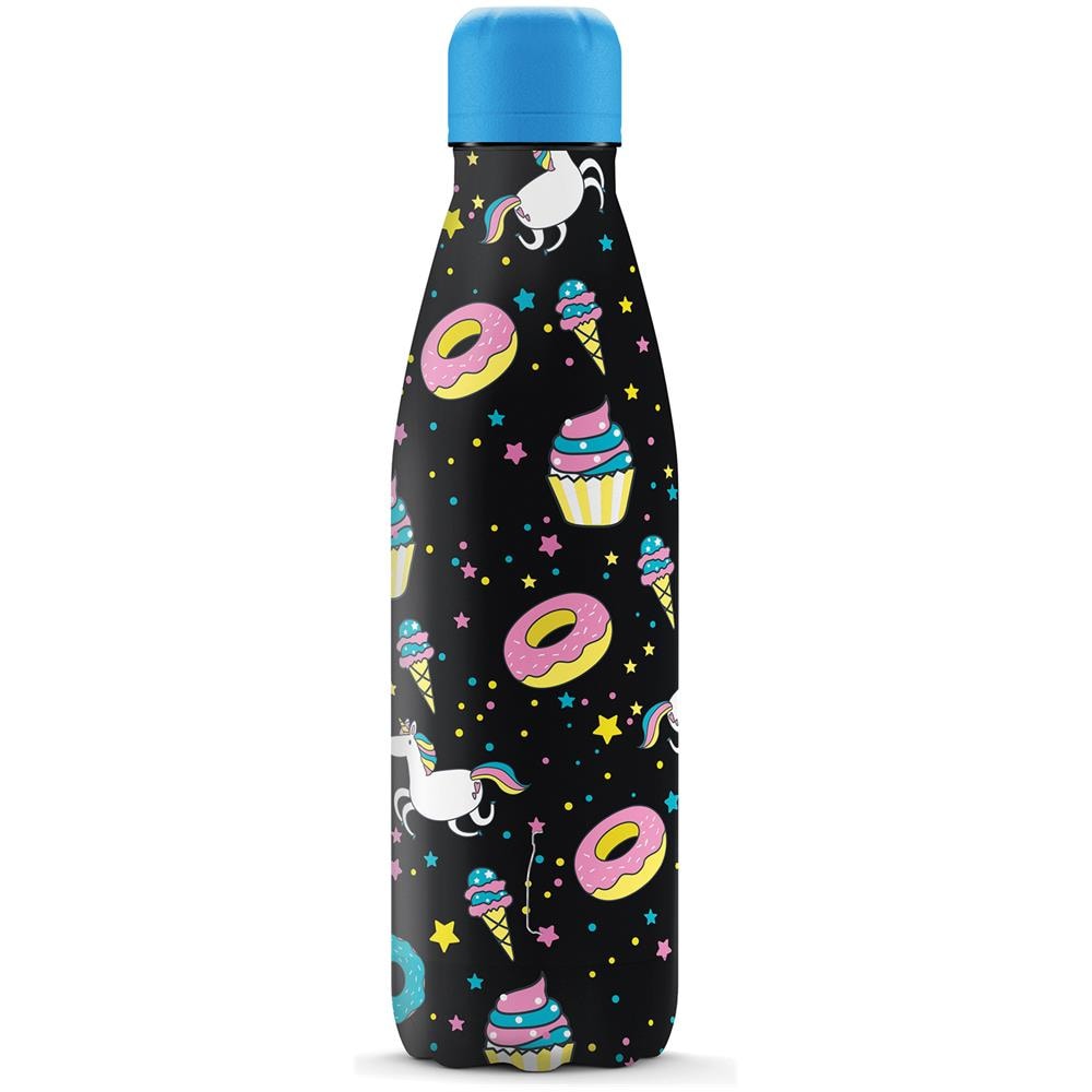 The Steel Bottle - Black Series 500 ml - Unicorn, 500 ml, Uso quotidiano, Multicolore, Stainless steel, Unicorn, 10 h - Foto 1