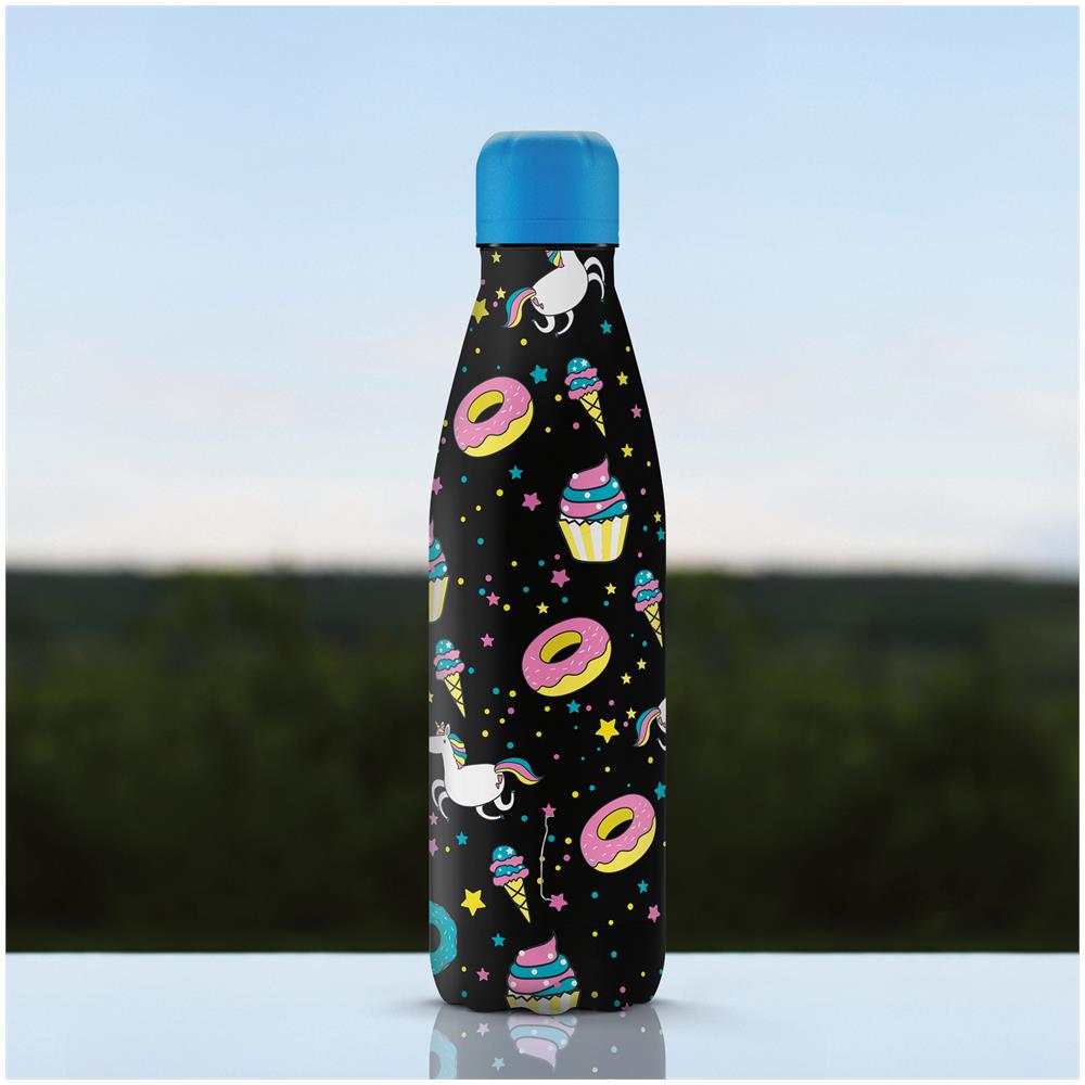 The Steel Bottle - Black Series 500 ml - Unicorn, 500 ml, Uso quotidiano, Multicolore, Stainless steel, Unicorn, 10 h - Foto 3