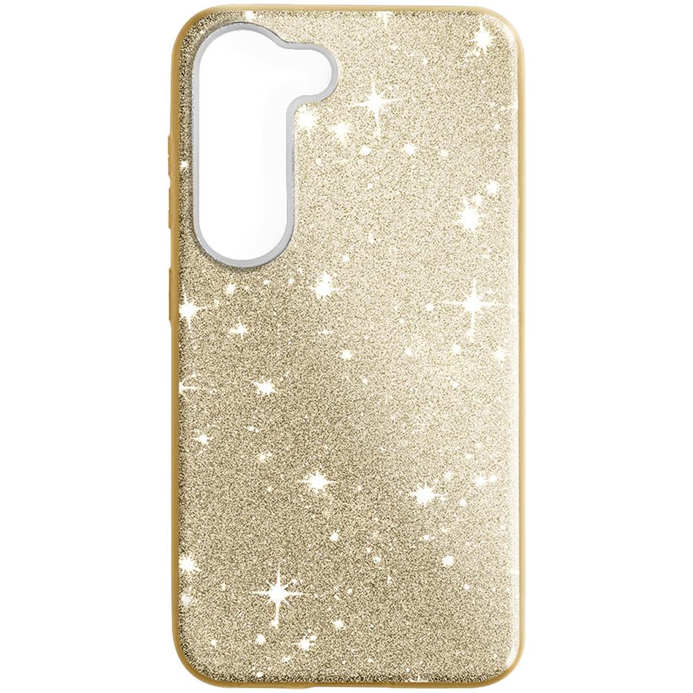 Cover Paillette Per Samsung Galaxy S23 Plus Ibrida Semirigida Spark Case Oro - Foto 1