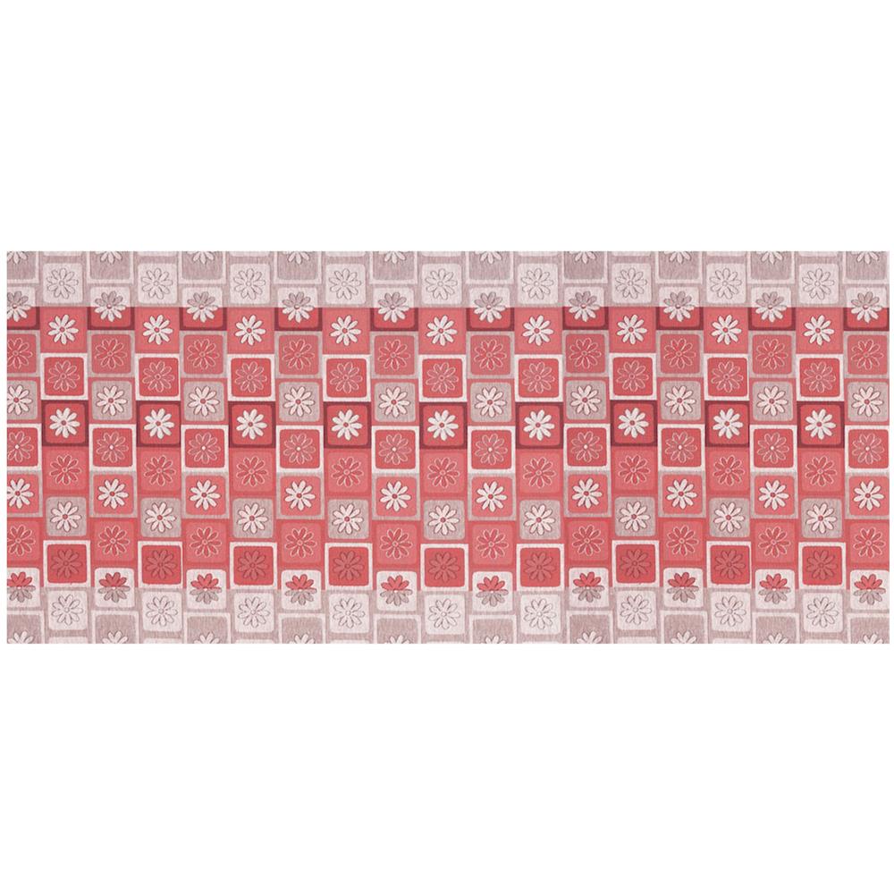 Tappeto Passatoia Tessuto Jacquard Linea Emozioni Dis Floreale Frizzy Rosso 57x280 Rosso - Foto 1