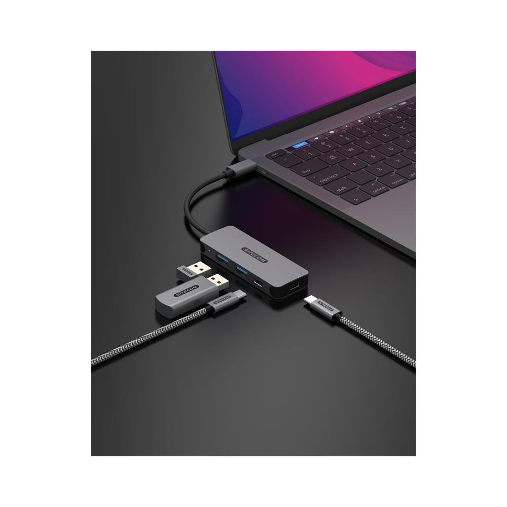 Hub da USB-C a 2x USB-A + 2x USB-C Colore Grigio - Foto 4